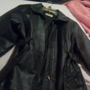 Leather Coat Fashion Elements Size M